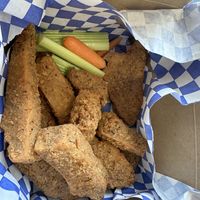 Vegan wings (we opted for the sauce on the side)  at Vegan Daddy Meats in Salt Lake City