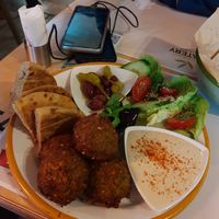 Falafel plate at EATERY in Athens