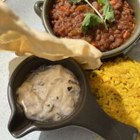 Vegan curry. October 2021 at Boston Brewing Co in Hay
