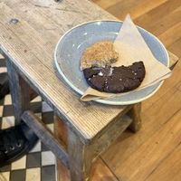 rubbish picture, but half a snookidoodle and half a chocolate cookie  at The Milkman in Edinburgh