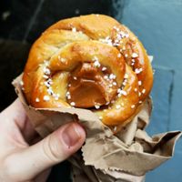 Caramel bun/knot at The Milkman in Edinburgh