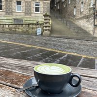 Matcha latte with oat milk   at The Milkman in Edinburgh