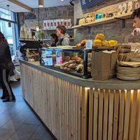 Amazing selection of pastries and cakes that aren't labeled but most are vegan. Available at both Edinburgh locations. at The Milkman in Edinburgh