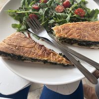 Spinach pie   at Inas Coffee and Bio Store in Corfu
