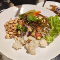 Ceviche with Peruvian corn at Guille Veggie in Buenos Aires