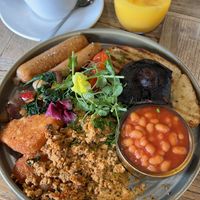 Vegan Full English Breakfast at The Lounge in Bingley
