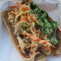 Fungi Bahn-Mi sandwich at The Smokin' Onion in Asheville