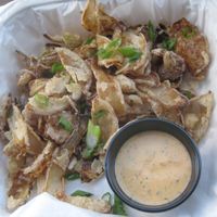 Crispy Smoked Onion Petals + Smokin' Ranch sauce at The Smokin' Onion in Asheville