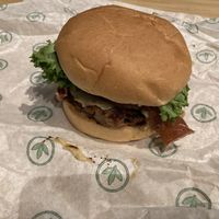 Pepperjack bacon burger  at Plant Power Fast Food - Craig Rd in Las Vegas