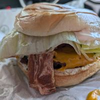 Bacon cheeseburger at Plant Power Fast Food - Craig Rd in Las Vegas