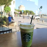 Iced Matcha Tea Latte with almond milk - Venti at Starbucks in Thessaloniki