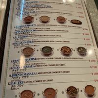 A whole page of vegetarian options! Food was quick and delicious. The restaurant is located in the basement floor of the building with clearly marked signs in English. at Maharaja in Kyoto
