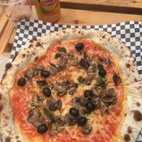 Vegan pizza  at Millz Forneria in Lisbon