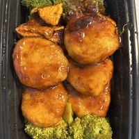 Vegan orange chicken  at Black Bamboo in West Hartford