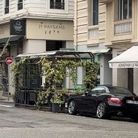 outside (turquoise building with terrace)  at Panivore in Nice