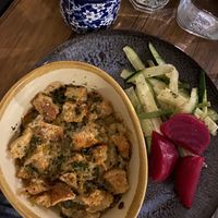 Leek bake  at Black Leaf in Manchester