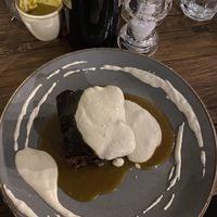 Amazing sticky pear pudding at Black Leaf in Manchester