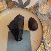 Dark chocolate eater egg at Kasteelhoeve in Geldrop