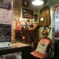 Vintage decor and Blitz memorabilia at The Blitz Tearoom in Weston-super-mare