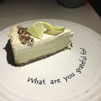 Key lime pie at Cafe Gratitude- Larchmont in Hollywood