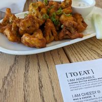 Buffalo cauliflower at Cafe Gratitude- Larchmont in Hollywood