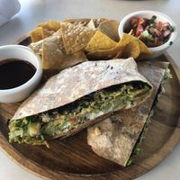 Mushroom carnitas  at Cafe Gratitude- Larchmont in Hollywood