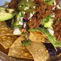 Incredible nachos  at Cafe Gratitude- Larchmont in Hollywood