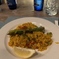 Vegan paella  at Siso Beach in Mallorca