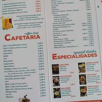 Menu at Gelato Magia in Tavira