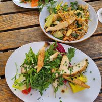Grünkerncurry mit Kräutersaiblingen, bayrisches Sushi at Gasthaus Vilstalsäge in Pfronten