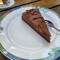 Bananen-Schoko-Kuchen vegan/glutenfrei at Gasthaus Vilstalsäge in Pfronten