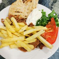 Gyros plate at Gyros House in Kalampaka