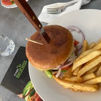 Vegan burger at Gyros House in Kalampaka