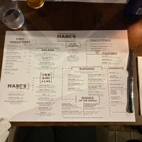 The menu, all vegetarian options can be made vegan as well :) at Marc's in Mallorca