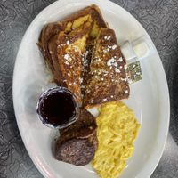 Vegan French toast combo  at Biscuits Cafe in Phoenix