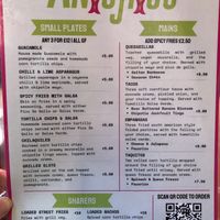 The Dog House menu August 2022  at Antojitos - The Dog House in Edinburgh