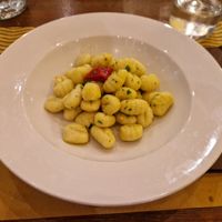 Gnocchi di patata aglio olio e peperoncino 🌶 veganized at La Pentola Degli Gnomi in Gallipoli