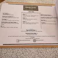 Lunch menu at Courtyard Café in St Albans