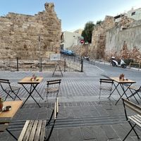 Outside seatingg  at To Artopolion in Crete