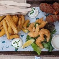 Drumsticks and tempura prawnz at The No Catch Co in Brighton