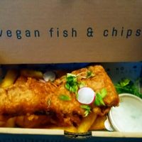 Vegan cod n chips at The No Catch Co in Brighton