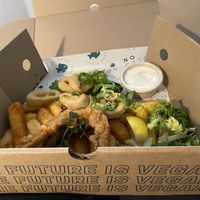 Cod + calamari at The No Catch Co in Brighton