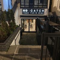 Vegan cod and chips  at The No Catch Co in Brighton