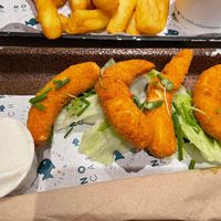 Jumbo Shrimp with Chips  at The No Catch Co in Brighton