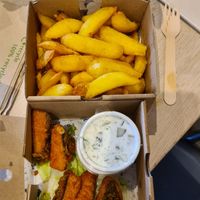 Tofish bites and chips at The No Catch Co in Brighton