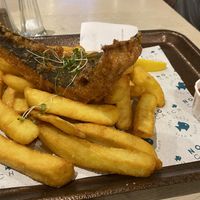 Vegan fish and chips  at The No Catch Co in Brighton