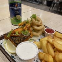 Calamari, popcorn prawns and Tofish bites   at The No Catch Co in Brighton
