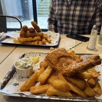 Smoked haddock and sausages in batter   at The No Catch Co in Brighton