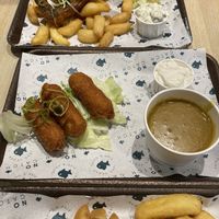 Battered Sausage w/ Curry Sauce!  at The No Catch Co in Brighton