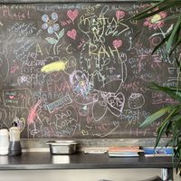 High chair graffiti corner   at The No Catch Co in Brighton